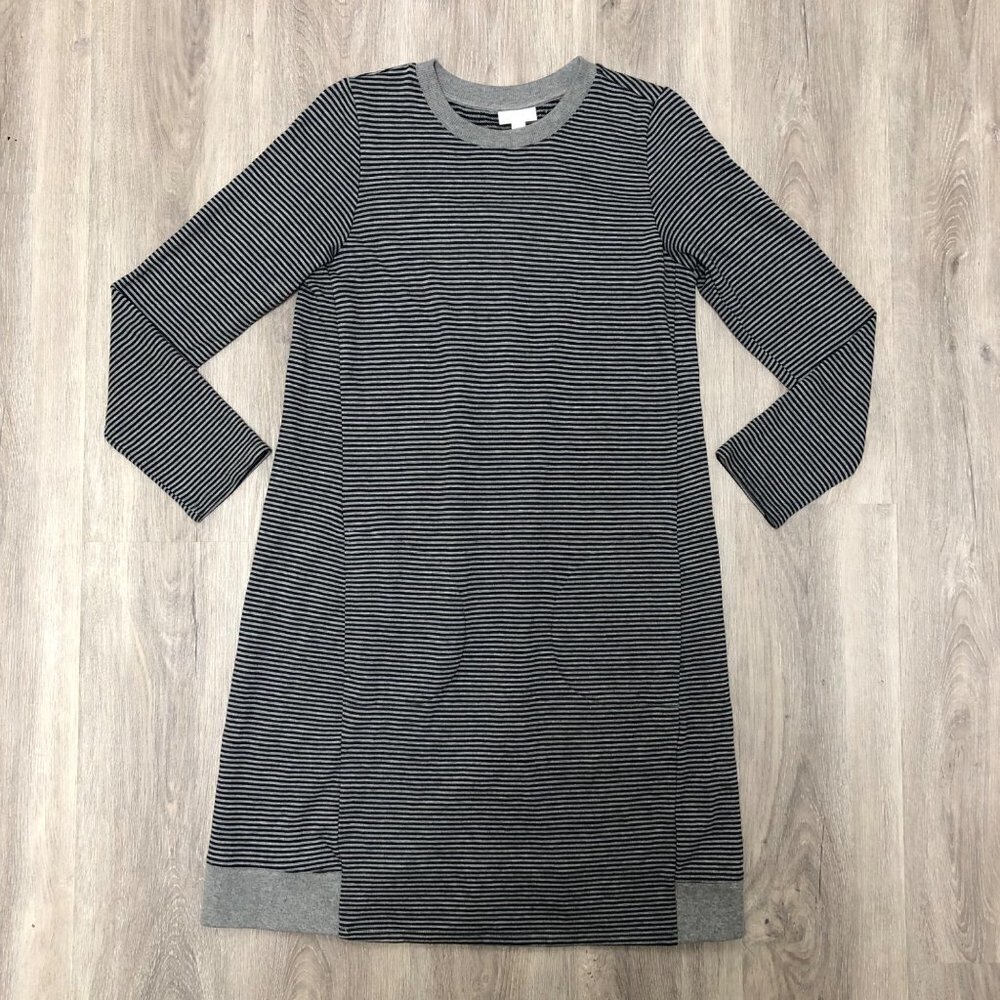 J Jill Striped Sweater Dress Modal Cotton Blend Sweatshirt Size Small Tunic